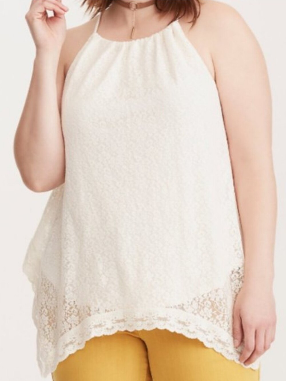 Torrid LACE ROPE NECK TANK TOP